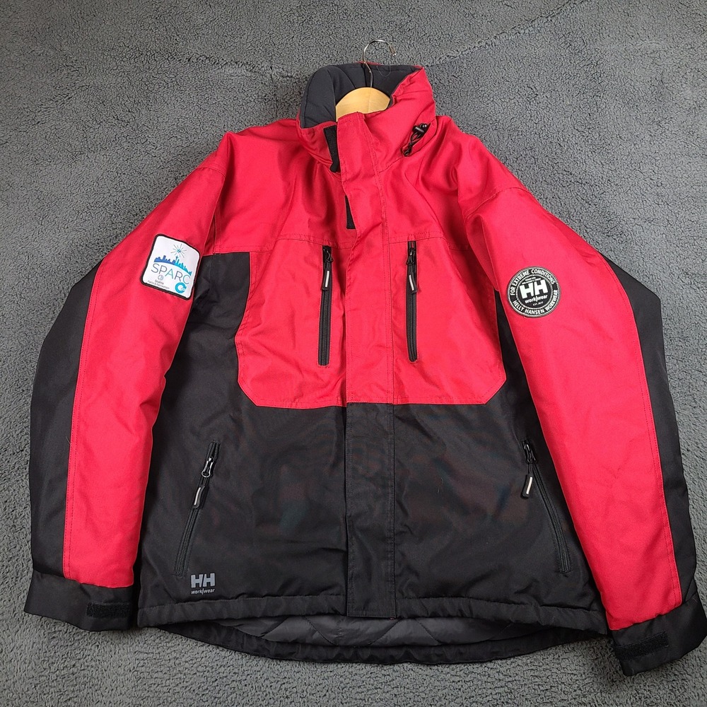 Helly Hansen Workwear Insulated Berg Jacket Red Black XL Quilted Padded